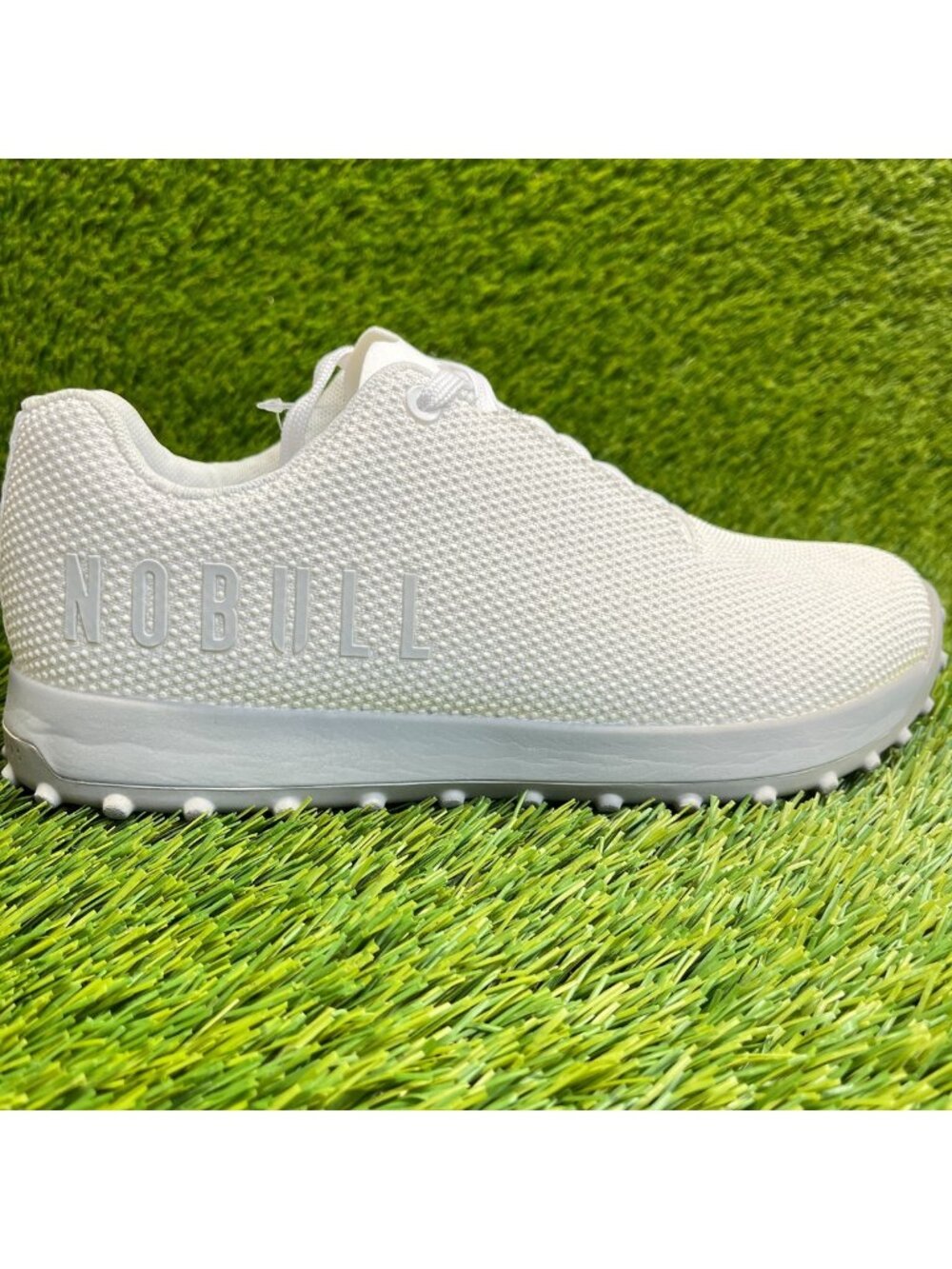 Nobull Turf Trainer Womens Size 9 White Gray Running Walking Shoes Sneakers